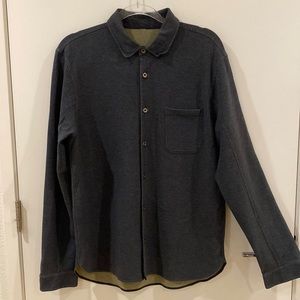lululemon men’s long sleeve button up flannel shirt